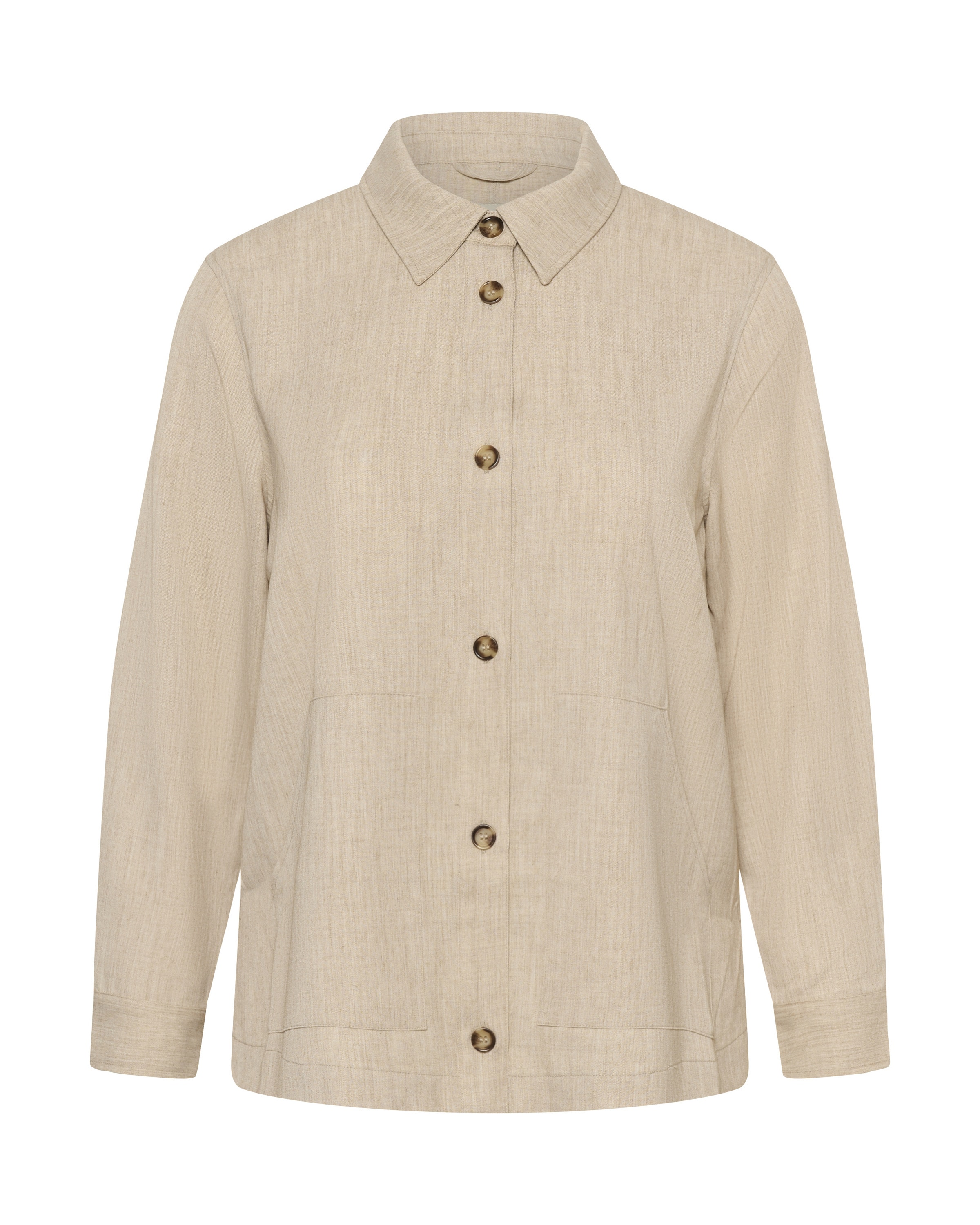 KAFFE CURVE Between-season jacket 'Olina' in Beige: front
