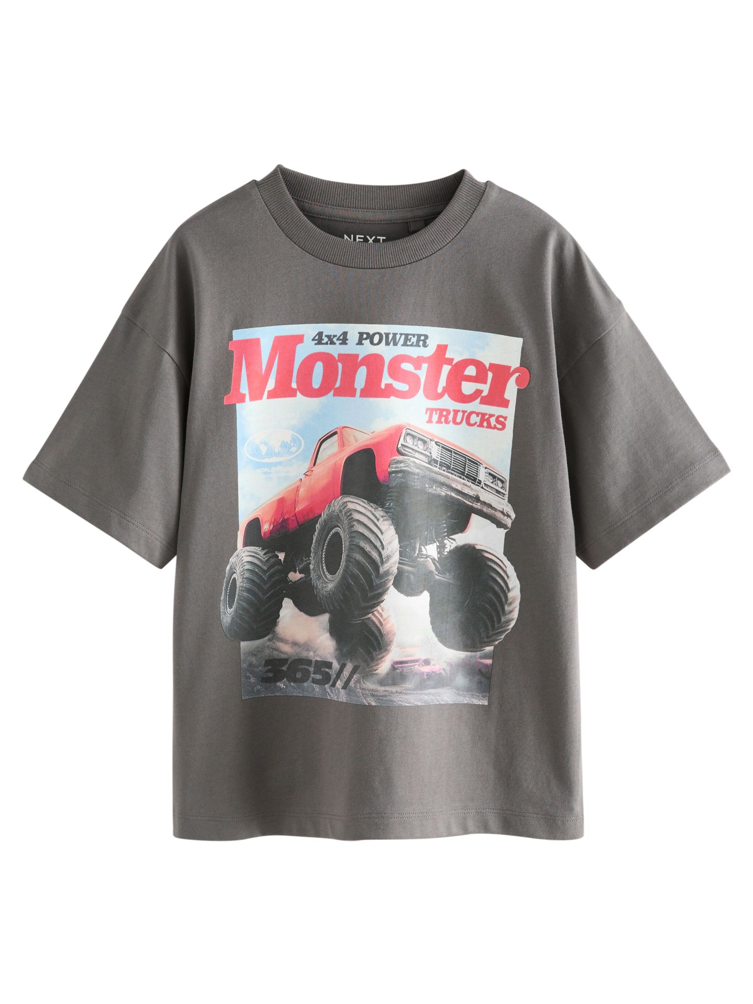 Next T-shirt i grå: framsida