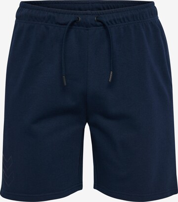 Hummel Regular Workout Pants 'Active' in Blue: front