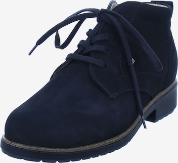 Finn Comfort Lace-Up Ankle Boots 'Cranston' in Blue: front