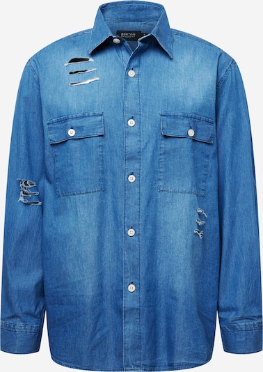 BURTON MENSWEAR LONDON Overhemd in de kleur Blauw denim, Productweergave