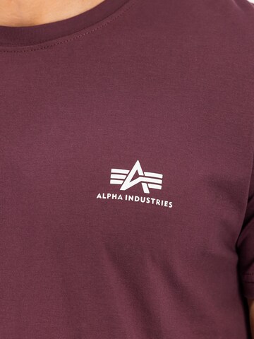 ALPHA INDUSTRIES Regular fit Shirt 'Basic Small Logo' in Red