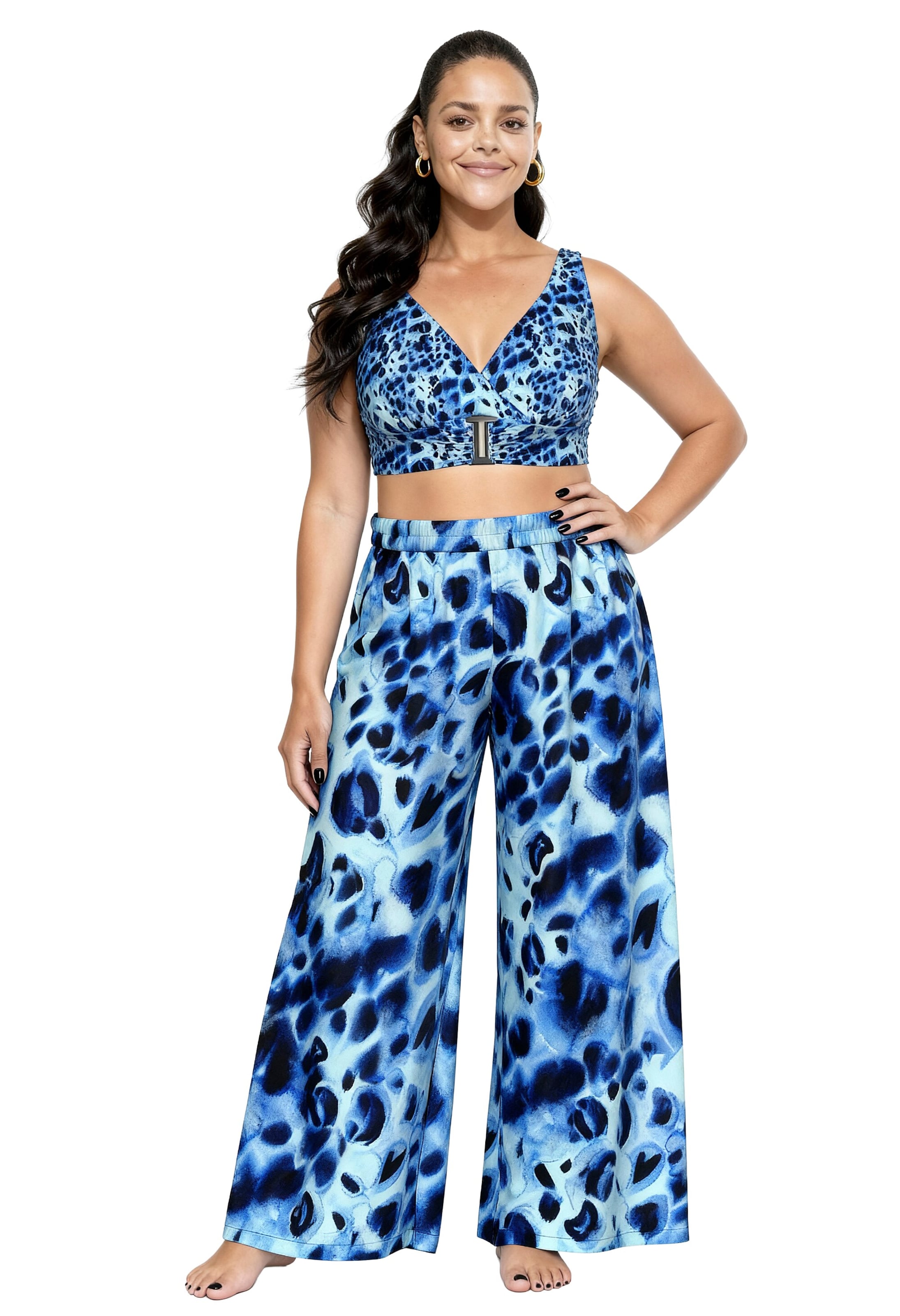 Ulla Popken Loosefit Hosen in Blau