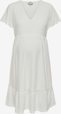 Only Maternity Dress 'SANDRA' in White: front