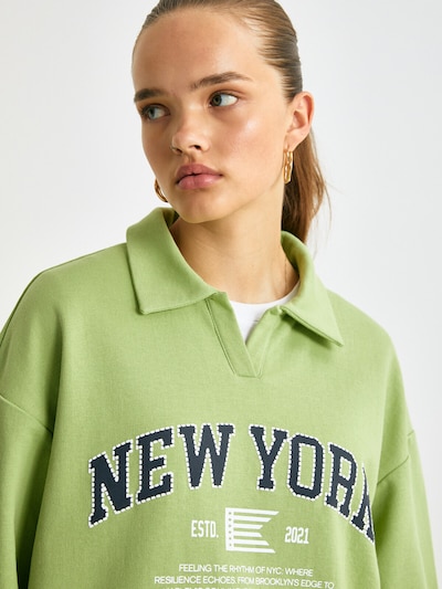 Grimelange Mikina - námornícka modrá / trávovo zelená / biela, Produkt