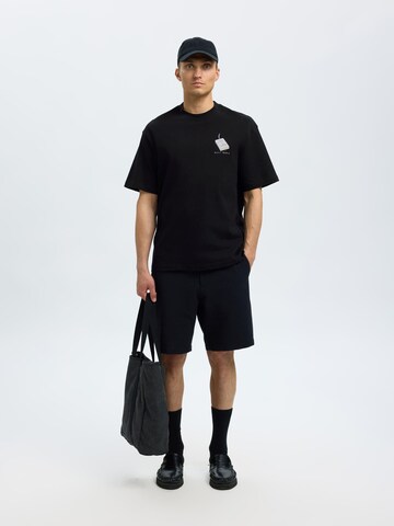 T-Shirt 'Jules Magistry x Selected' SELECTED en noir