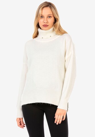 CIPO & BAXX Rollkragenpullover in Beige: predná strana