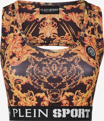 Top 'Baroque' di Plein Sport in nero: frontale
