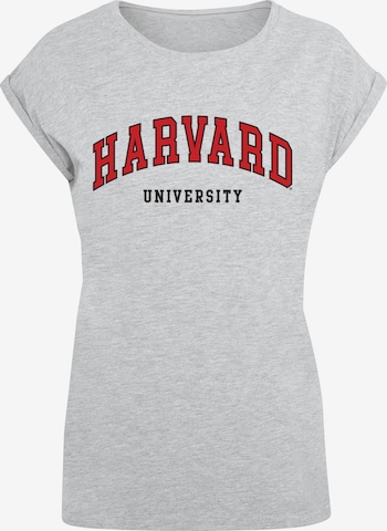 Merchcode Shirt 'Harvard University - Script' in Grey: front