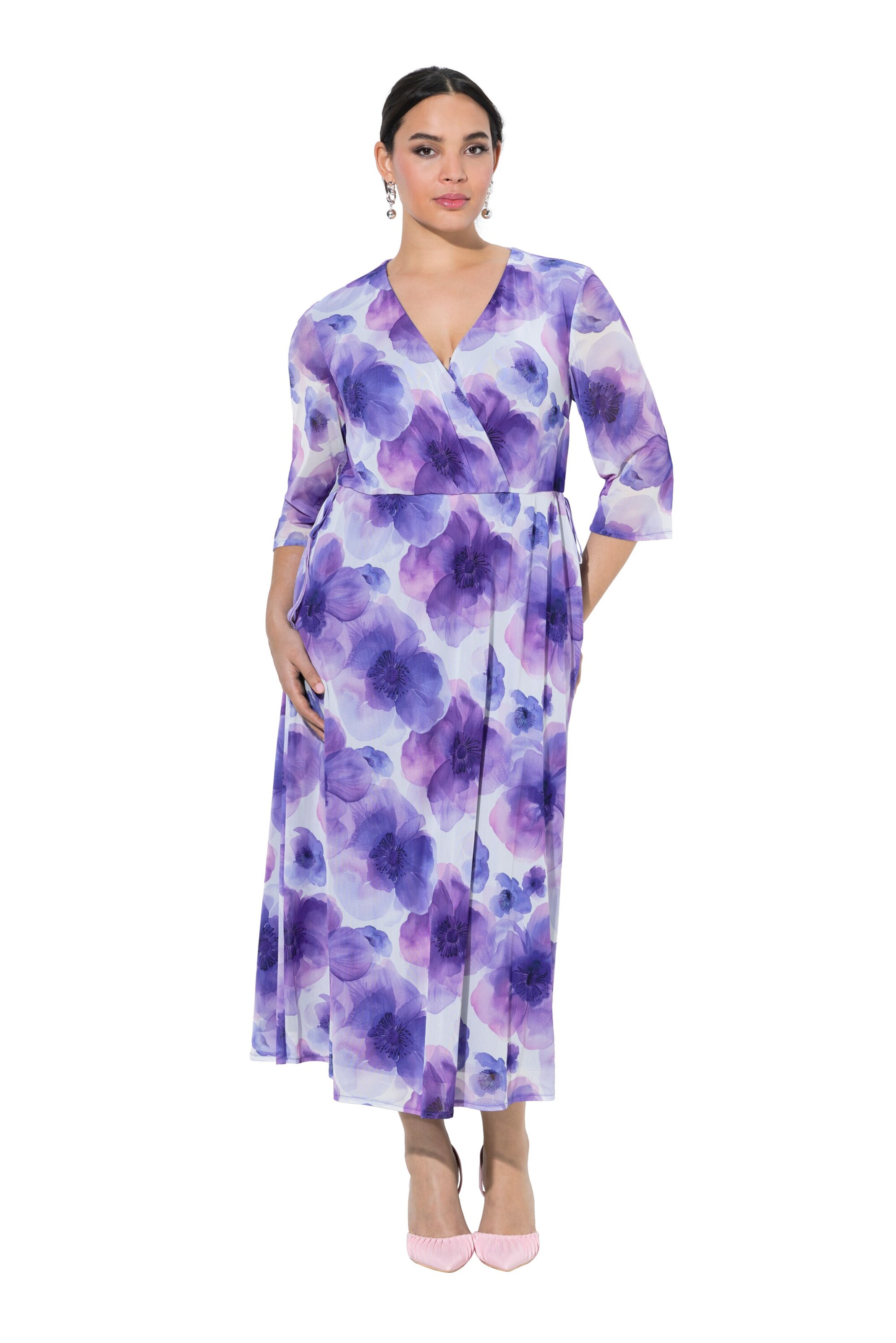 Ulla Popken Avondjurk in Lila: voorkant