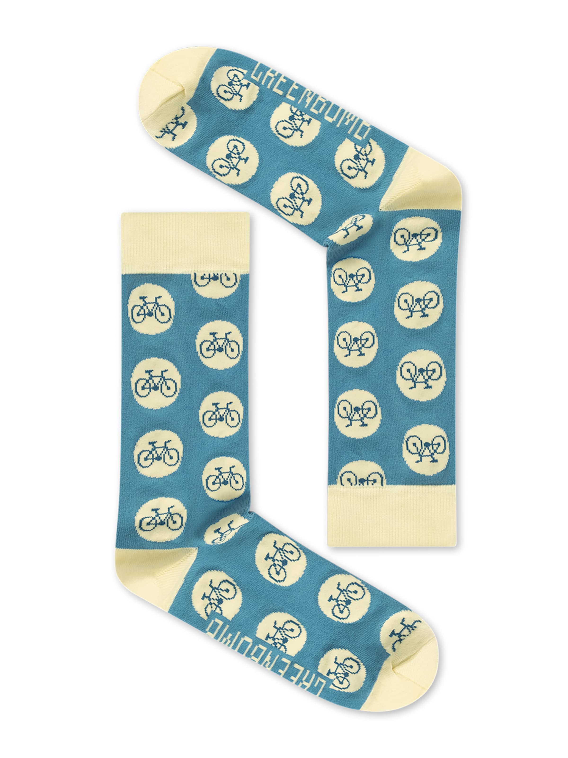 Calzino 'Bike Spot' di GREENBOMB in blu: frontale