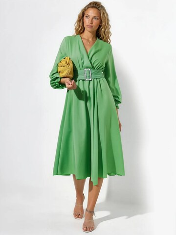 MSN Collection Jurk in Groen: voorkant