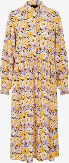 PIECES Robe-chemise 'DANSI' en jaune / vert foncé / violet / blanc, Vue avec produit