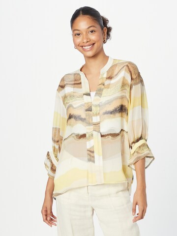 SOAKED IN LUXURY Blouse 'Josefine' in Beige: front