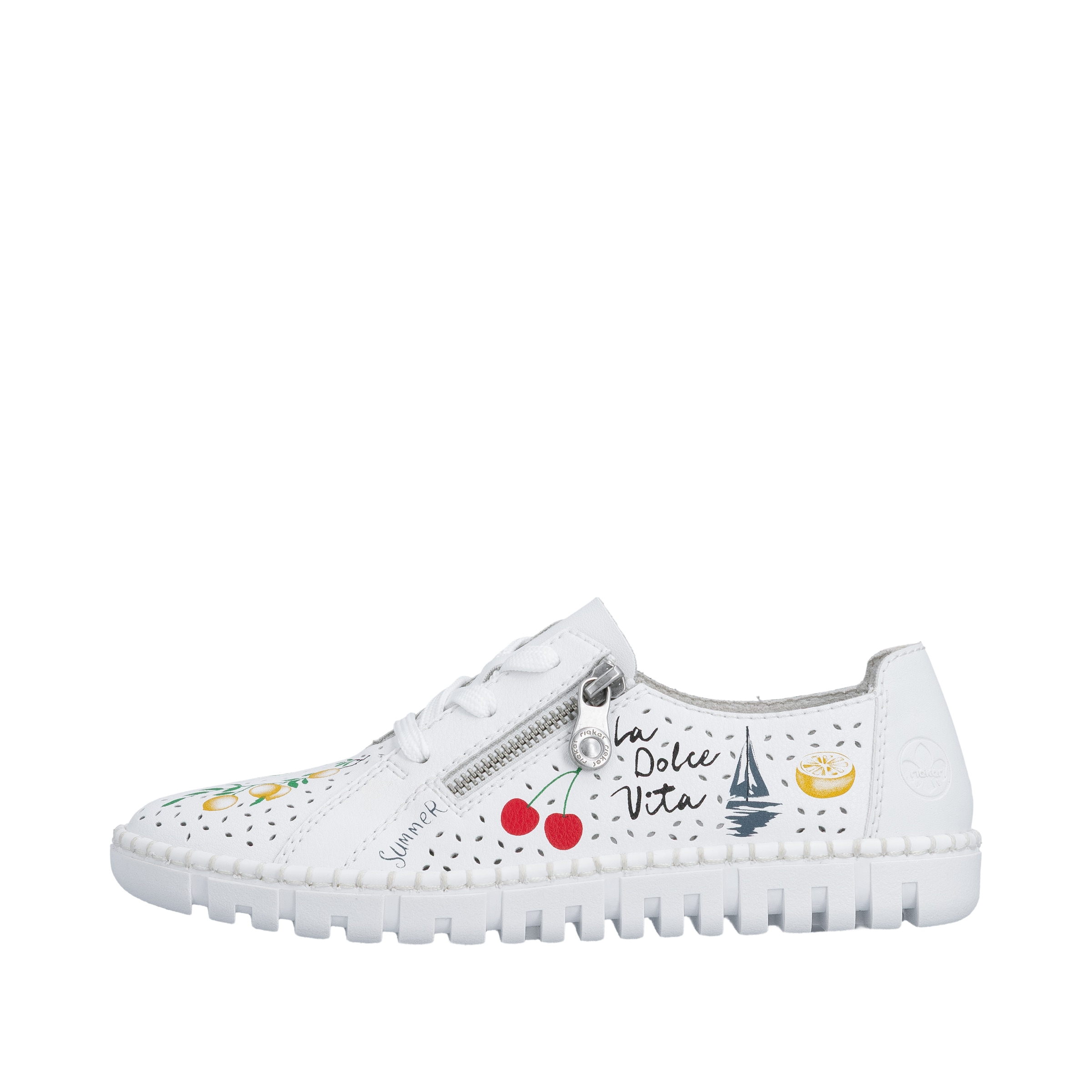 Baskets basses Rieker en blanc
