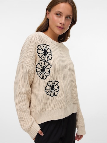 VERO MODA Pulóver 'LAURA' - bézs: elől