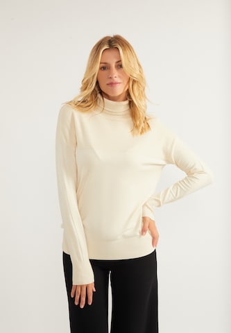 Pull-over 'Lynnea' usha WHITE LABEL en blanc : devant