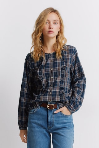 Springfield Blouse in Blauw: voorkant