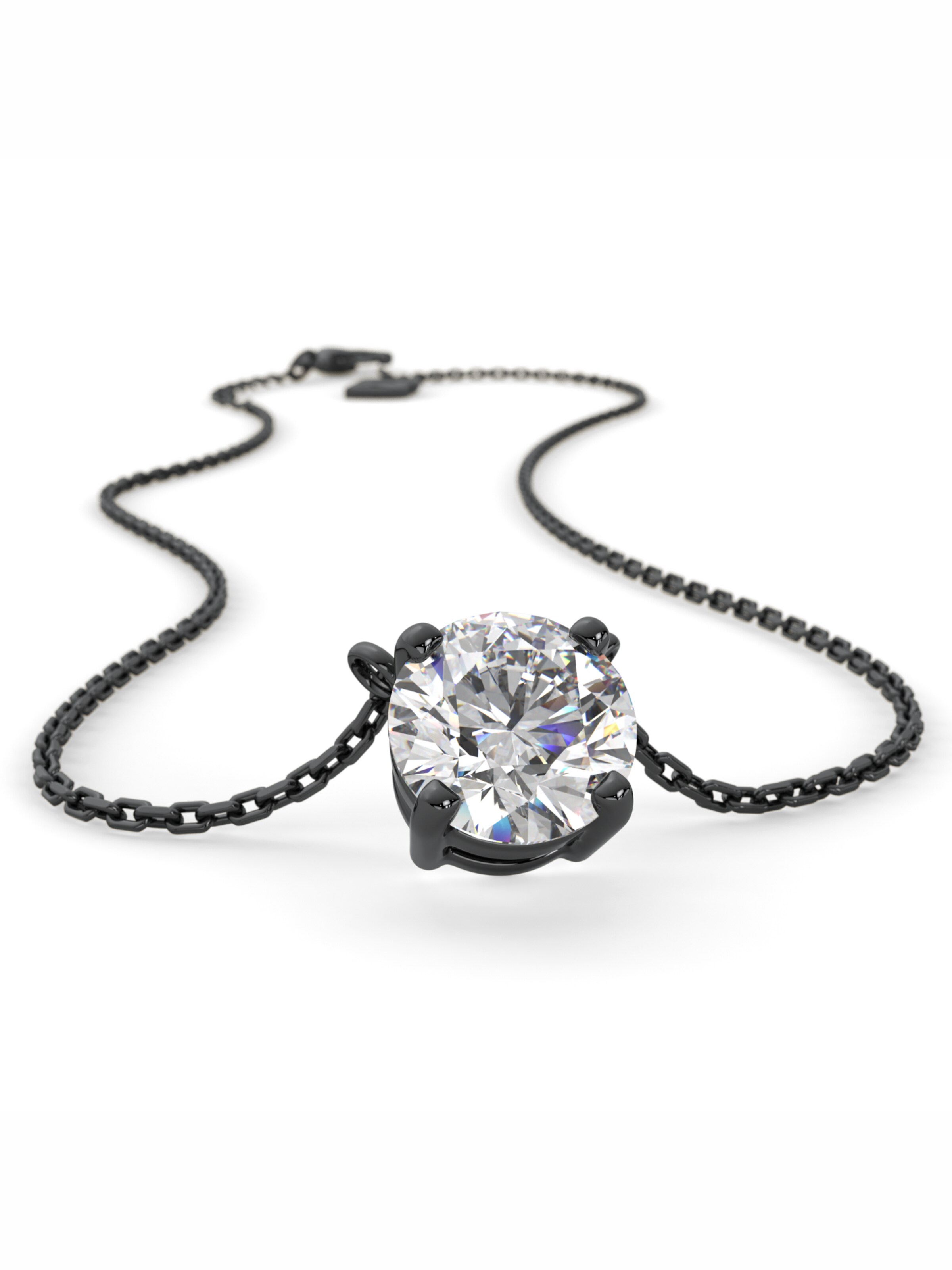 Chaîne 'Zirconia' SERASAR en noir : devant