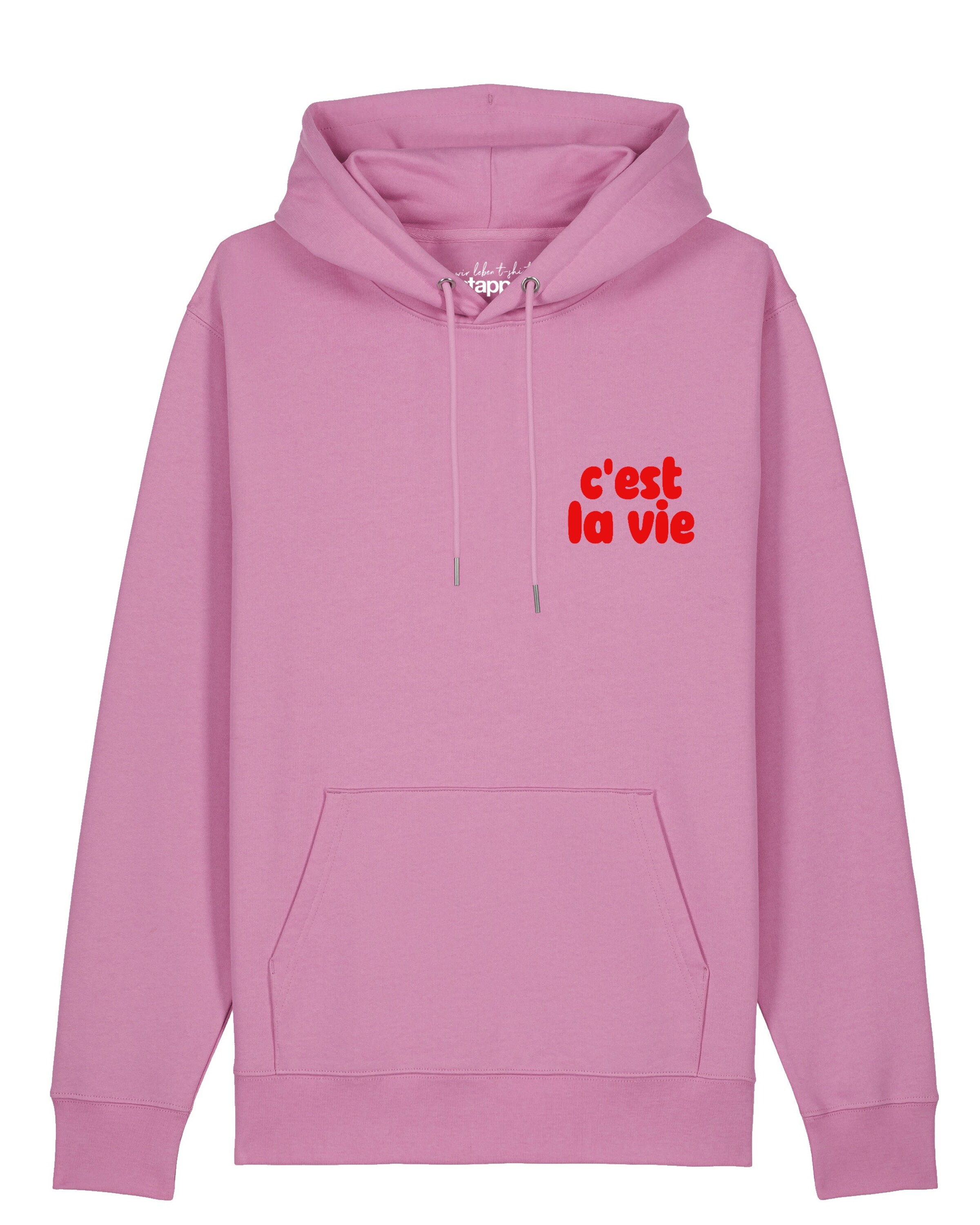 Felpa 'Cest La Vie' di Watapparel in rosa: frontale