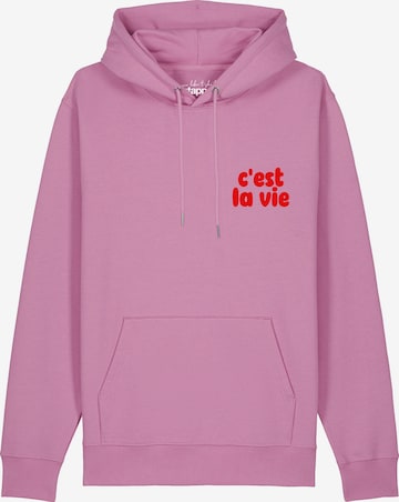 Felpa 'Cest La Vie' di Watapparel in rosa: frontale