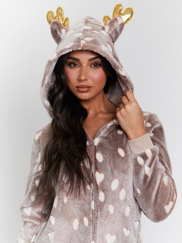 Loungeable Loungewear 'Reindeer' in Grey