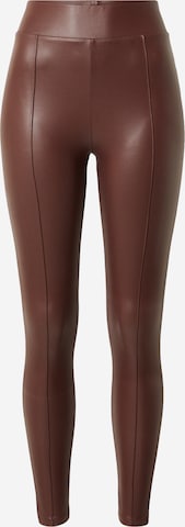 ABOUT YOU x Laura Giurcanu Skinny Leggings 'Stine' in Brown: front