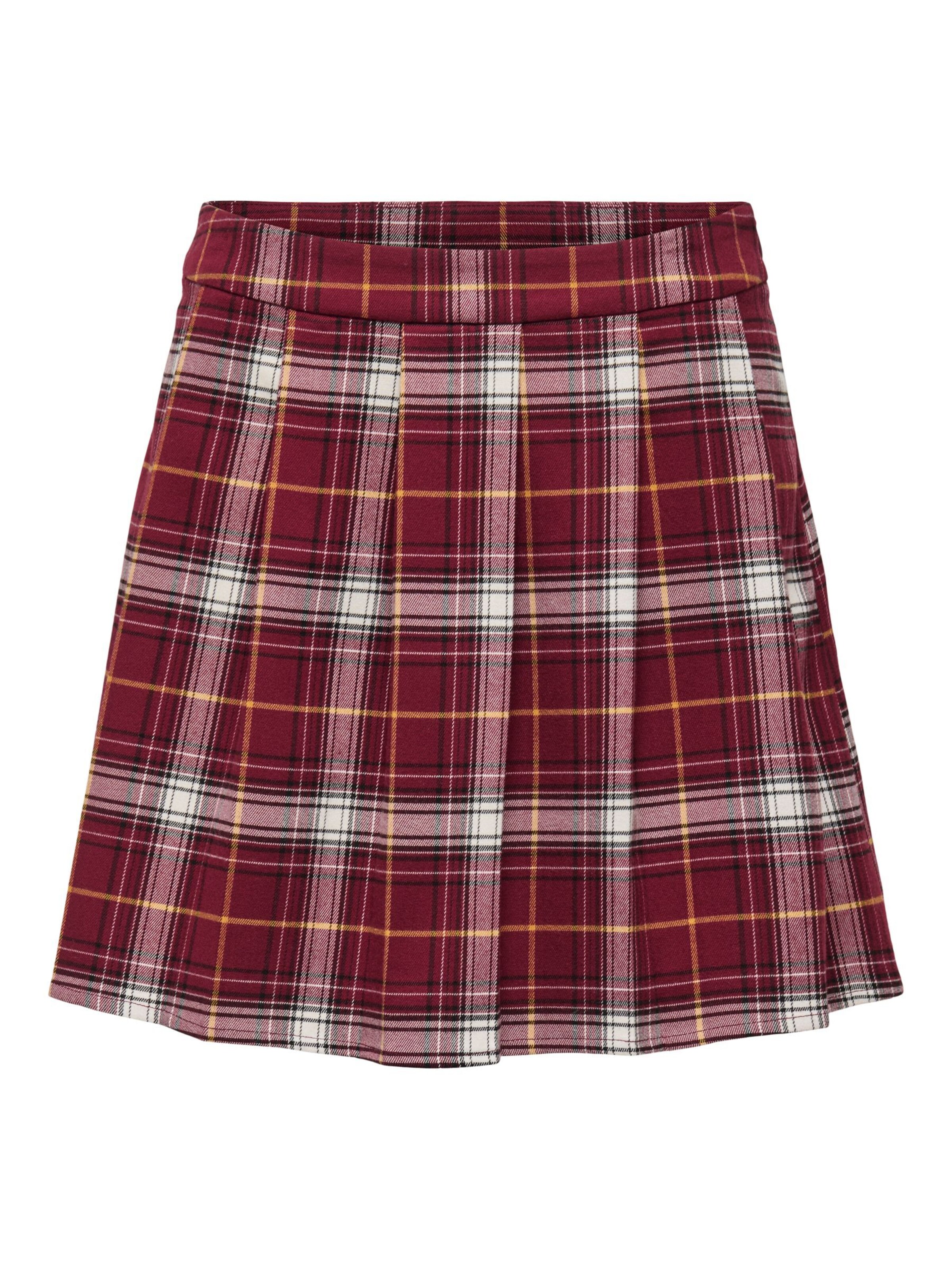 ONLY Jupe 'WREN' en orange / rouge / noir / blanc, Vue avec produit