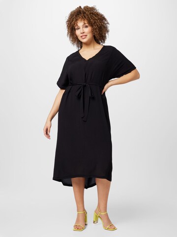 Robe 'MESIAN' EVOKED en noir : devant