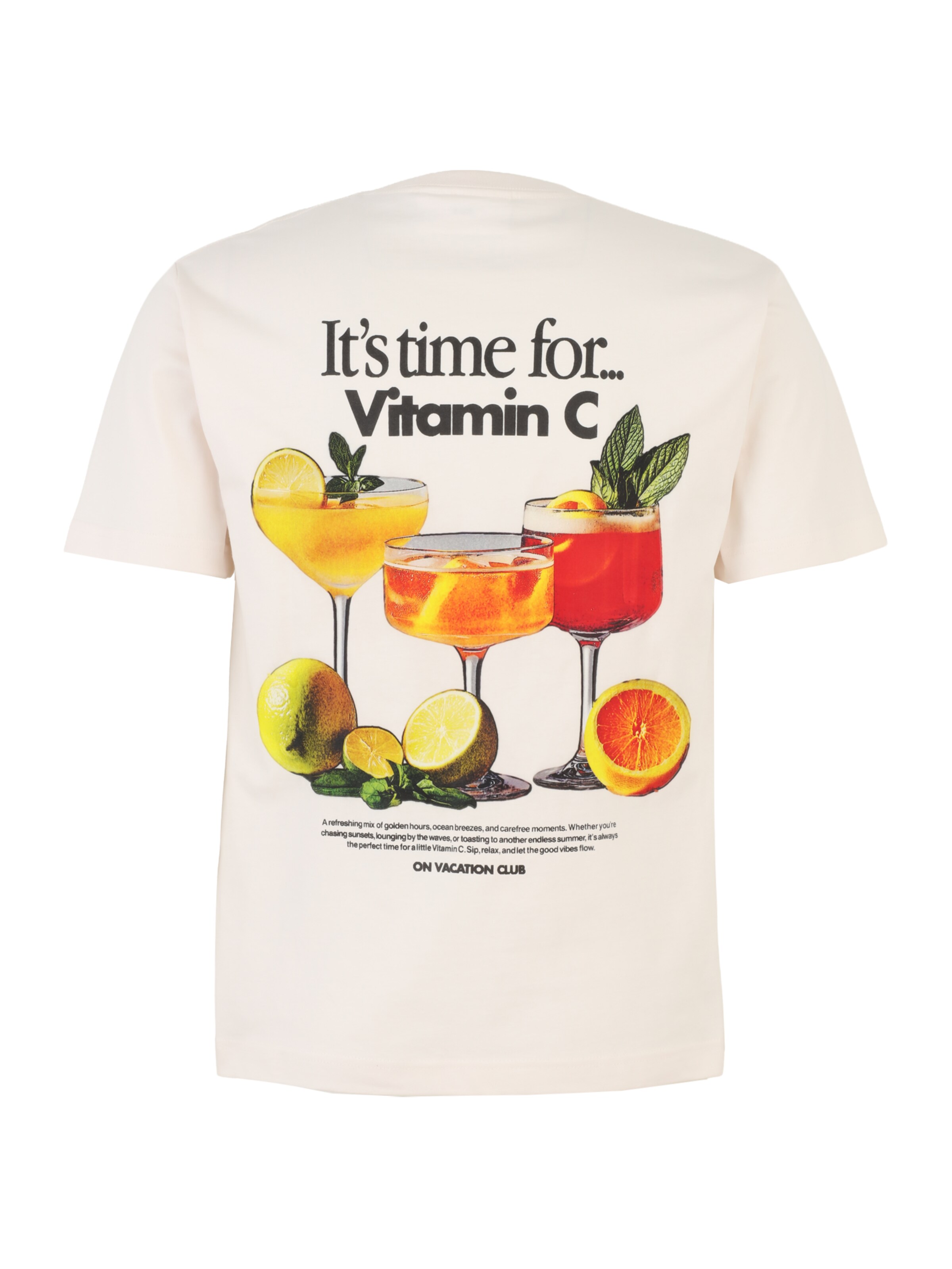 On Vacation Shirt 'Vitamin C' in Beige