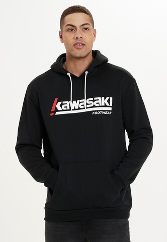 KAWASAKI Sportsweatshirt in Schwarz: predná strana