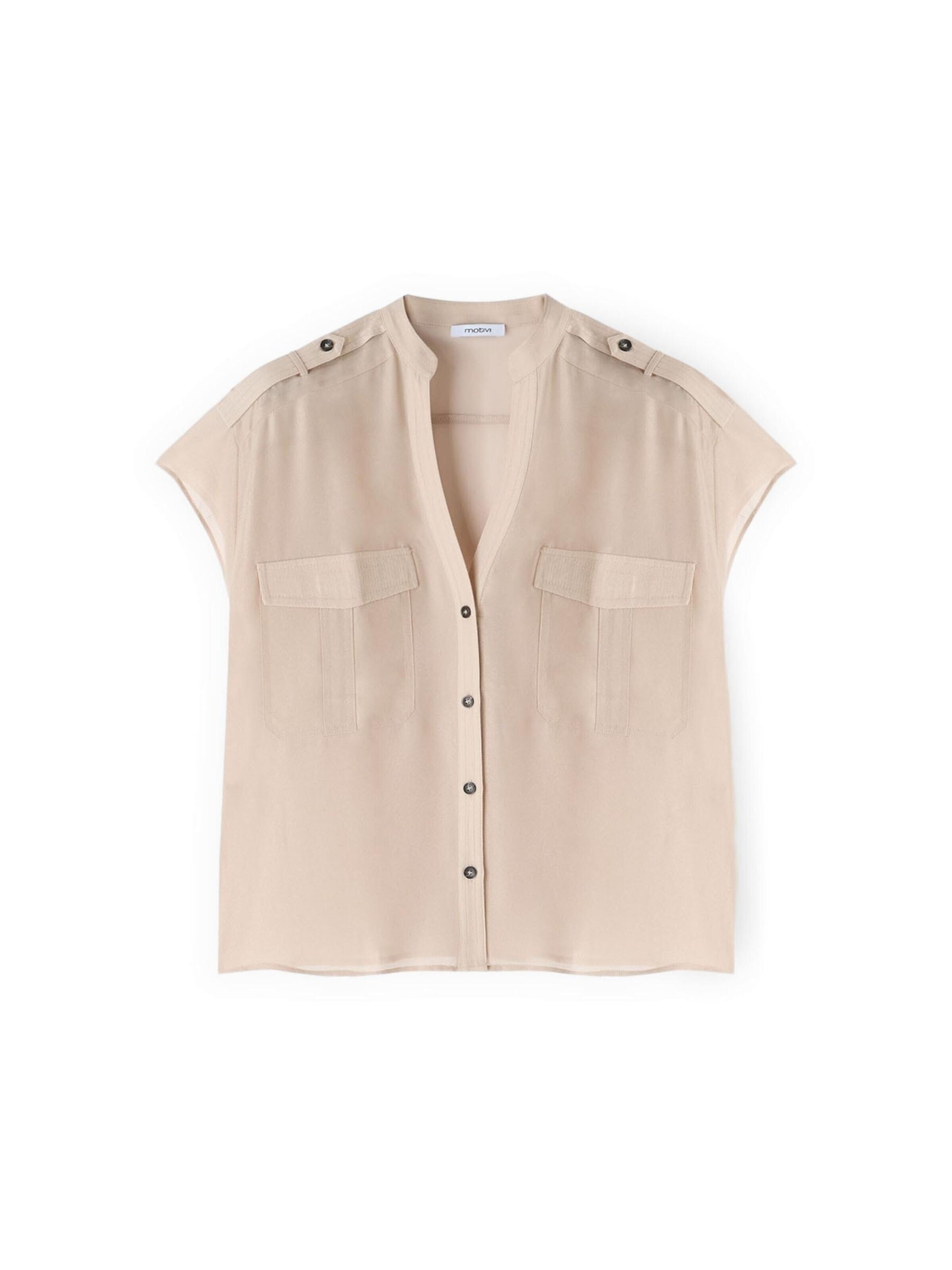 MOTIVI Blouse in Beige: front