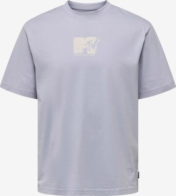 Only & Sons Тениска 'MTV' в синьо: отпред