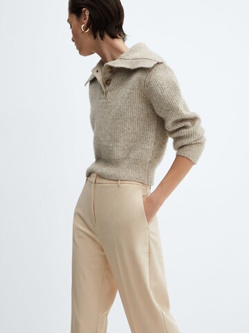 MANGO Loose fit Pleated Pants 'CARLOS' in Beige