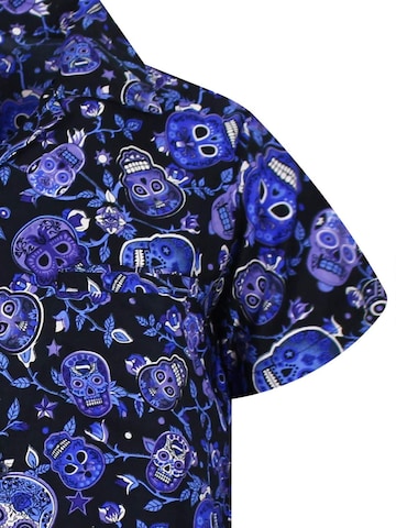 Maglietta 'Skull' di King Kameha in blu