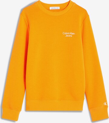 Sweat Calvin Klein Jeans en orange : devant