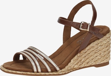 CAPRICE Sandalen met riem in Bruin: voorkant