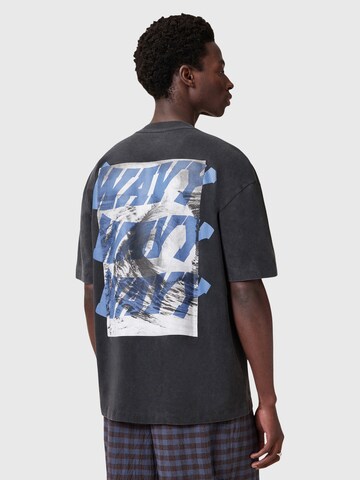 AllSaints - Camisa 'WAVY' em preto: frente