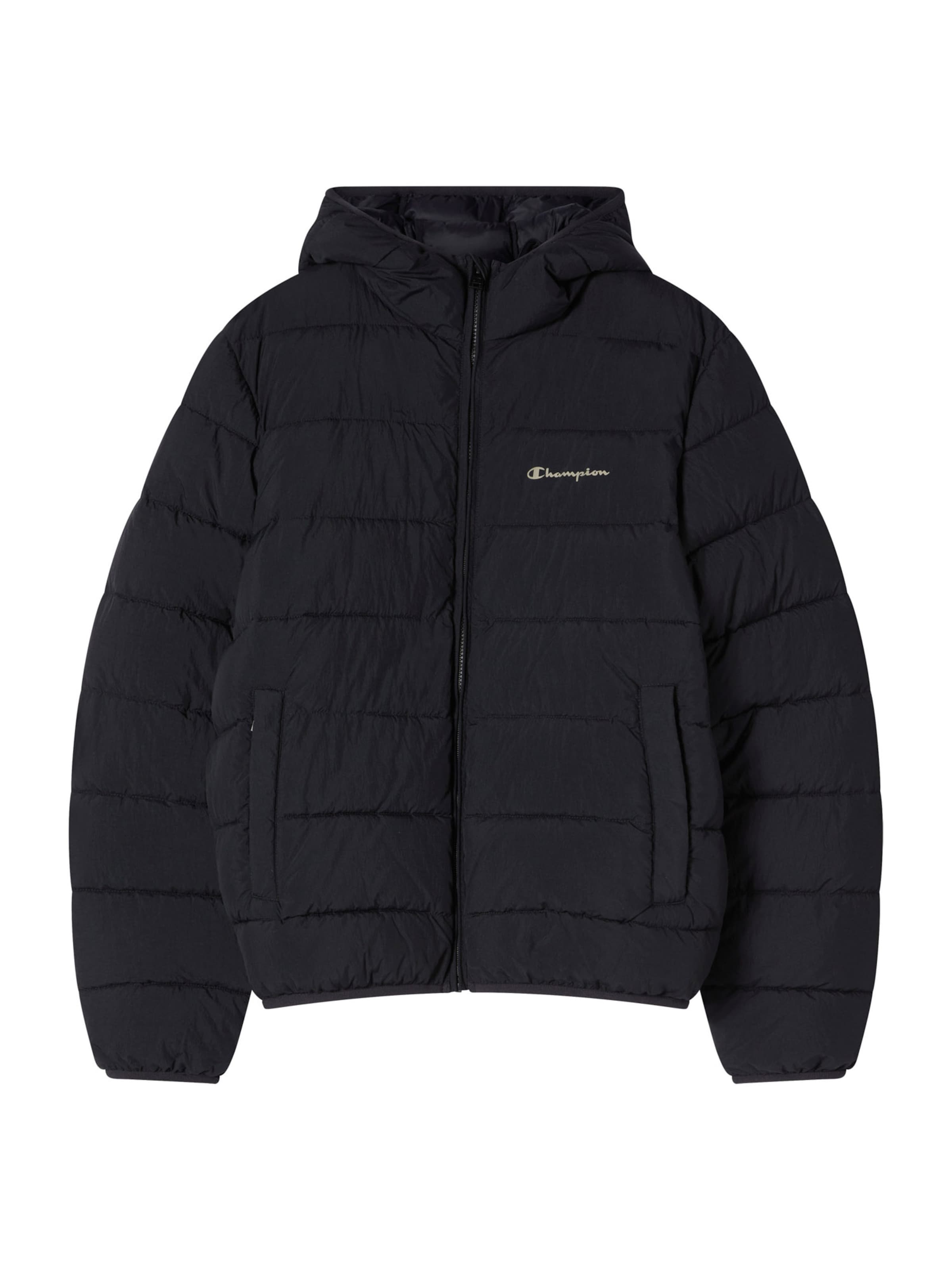 Champion Authentic Athletic Apparel Зимно яке в черно: отпред