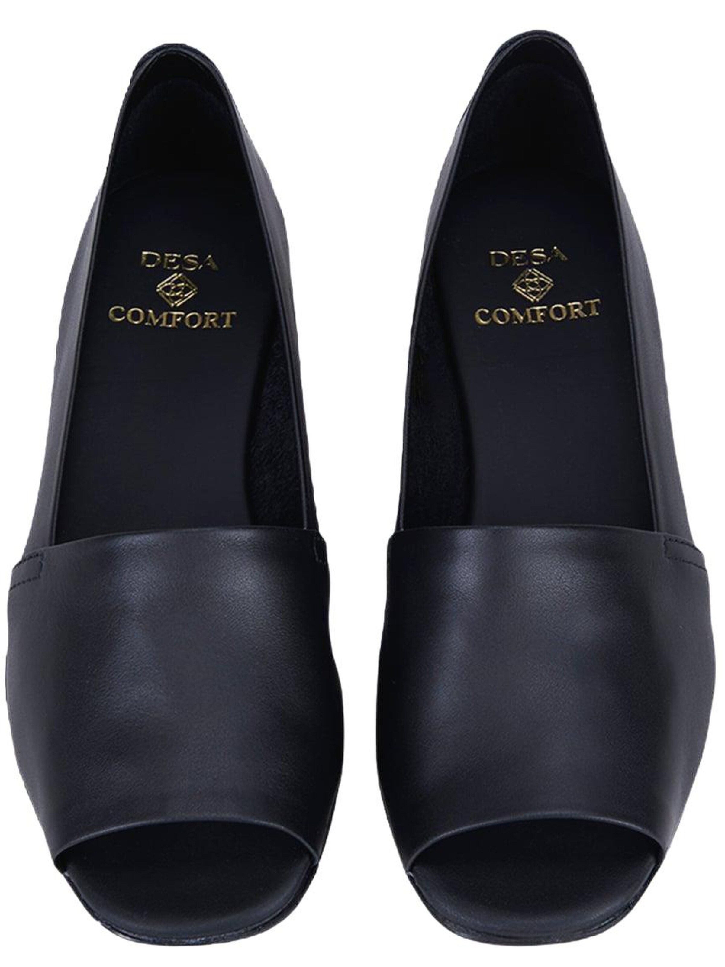 Desa - Zapatillas 'DESA Damen DesaComfort Zehenfreie Alltagsschuhe aus Leder' en negro
