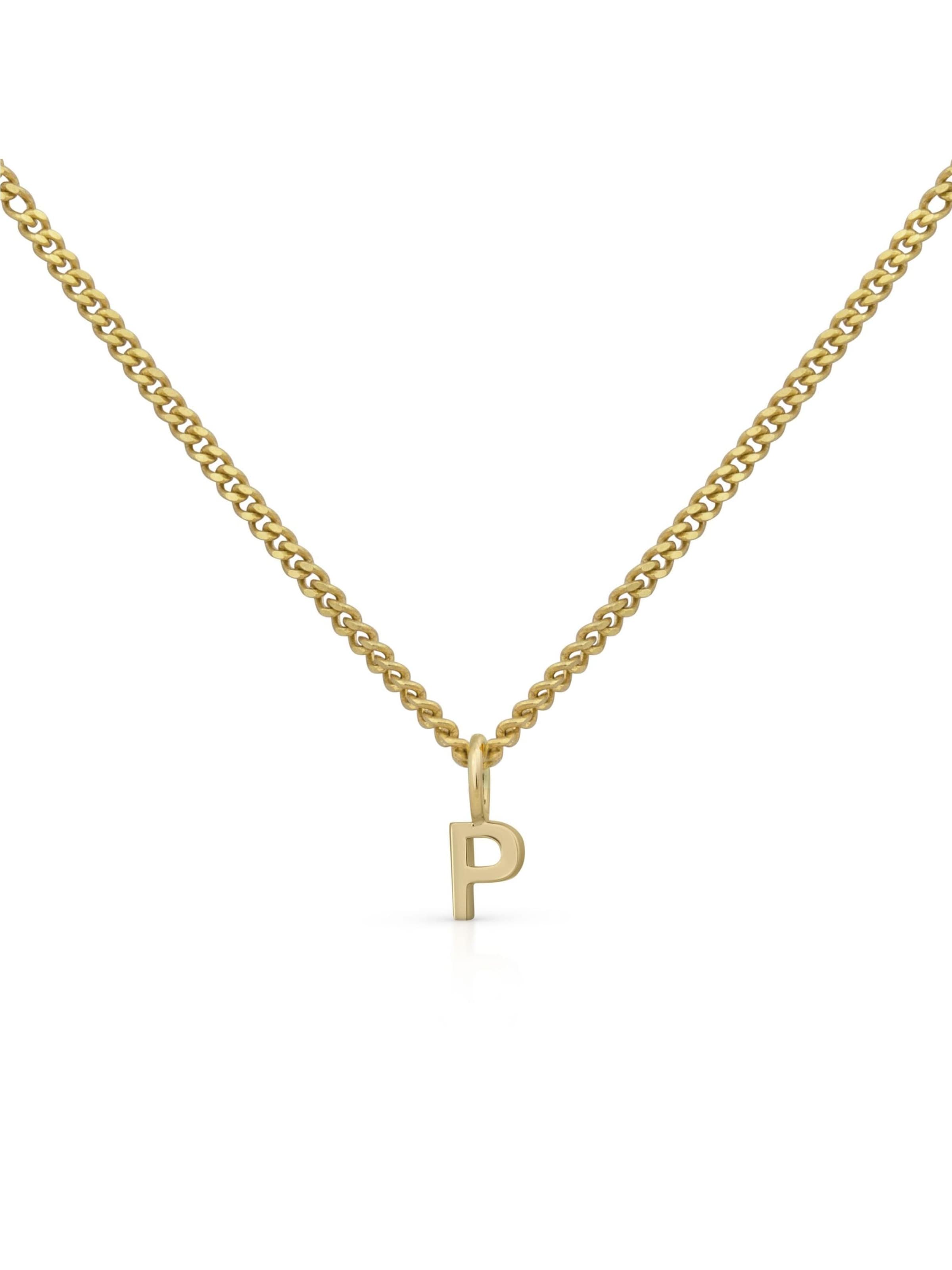 Orolino Halskette 'Buchstabe P' in gold, Produktansicht