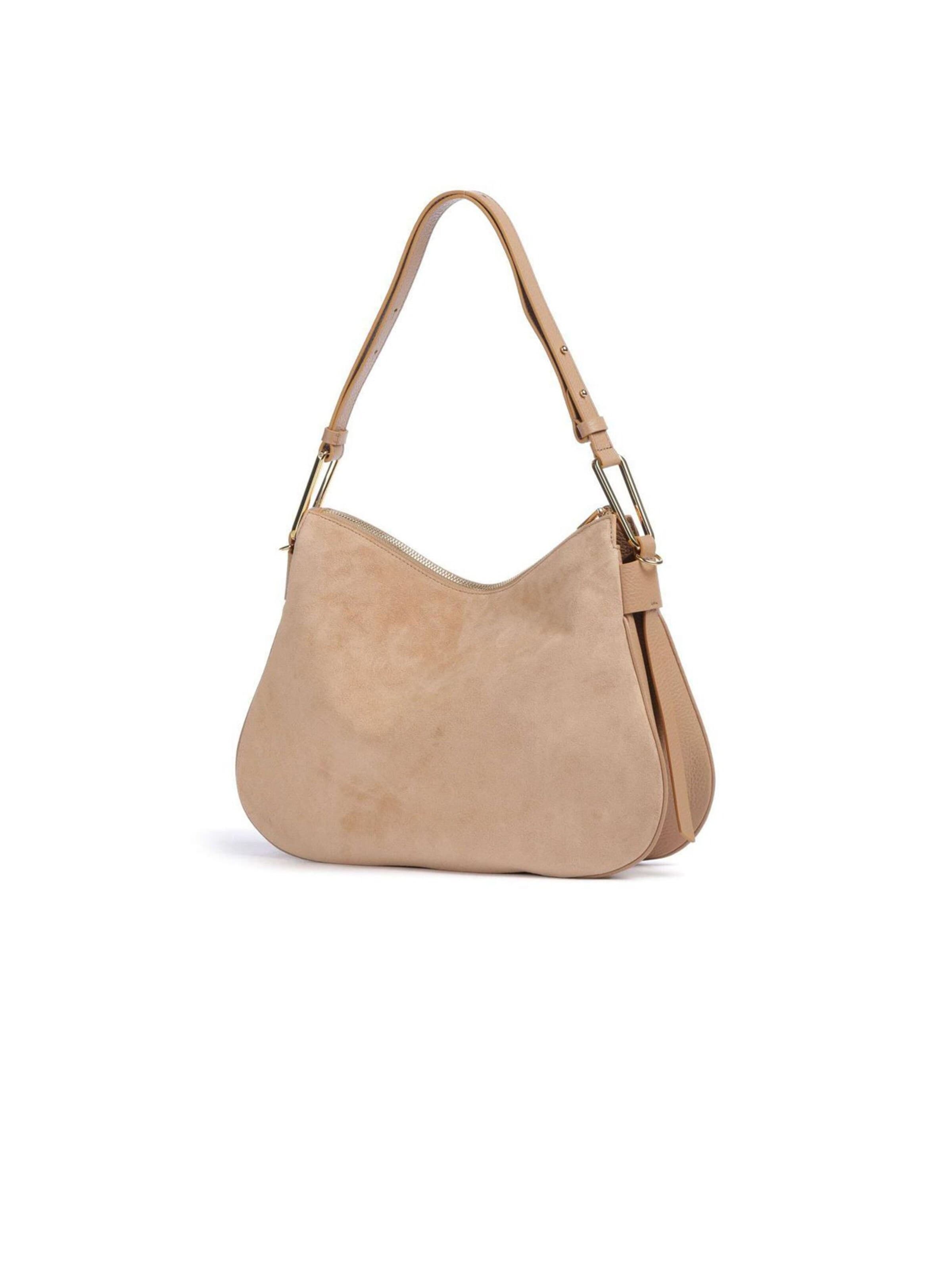 Coccinelle Shoulder bag 'Magie Suede Bim 36x24x10.5 cm' in Beige