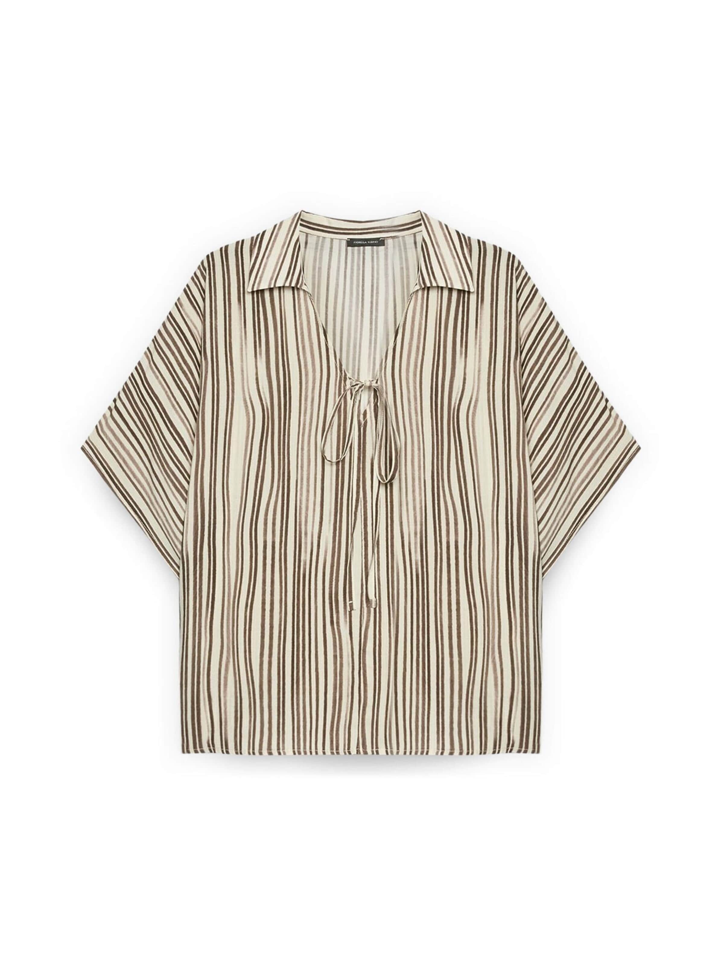 Fiorella Rubino Blouse in Bruin: voorkant