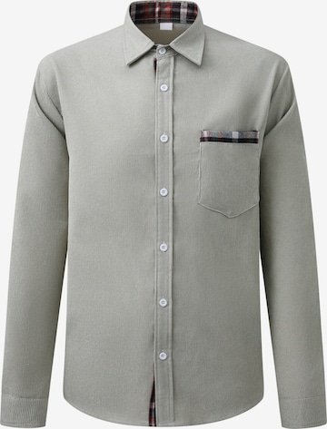 ALLTHEMEN Button Up Shirt 'Tupfer' in Beige: front