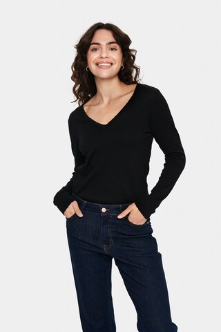 SAINT TROPEZ Sweater in Black: front