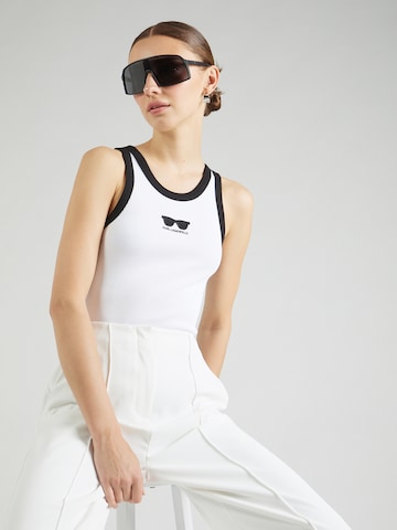 Top di Karl Lagerfeld in bianco: frontale