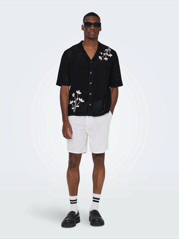 Only & Sons Knit cardigan 'ONSTEGAN' in Black