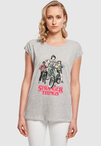 T-shirt 'Stranger Things - Retro Bikers' ABSOLUTE CULT en gris : devant