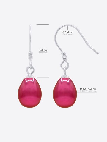 Boucles d'oreilles 'Odeon' Ateliers Saint Germain en rouge