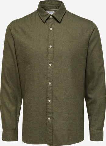 SELECTED HOMME - Camisa 'ROBIN' em verde: frente